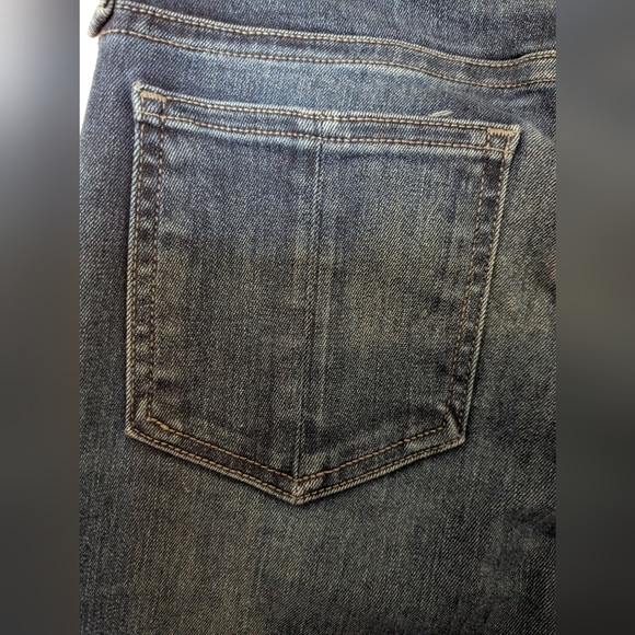 Rag & Bone dark blue stretch skinny jeans/Capri distressed/ raw hem/cuff 24"×27" - Picture 14 of 16